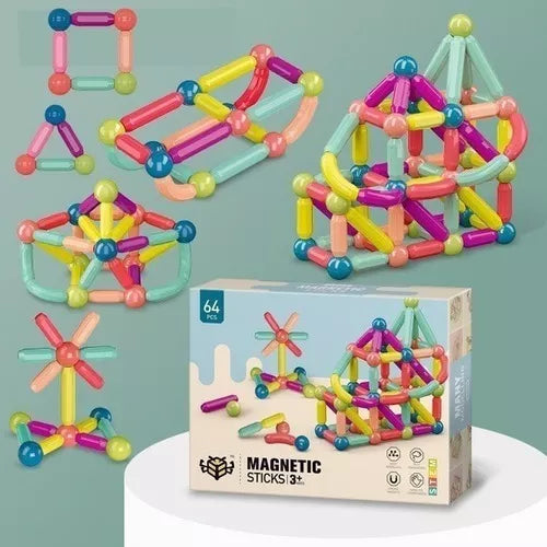 Juego de Bloques de Construcción Magnéticos para Niños